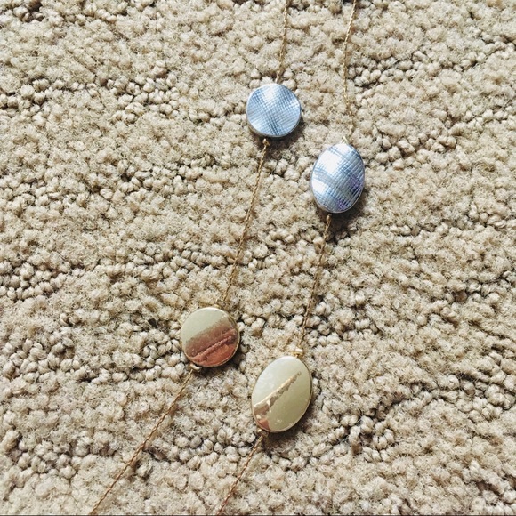 Gold and silver necklace with gold chain - Picture 4 of 4